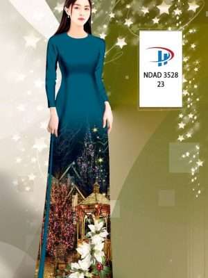 Vải Áo Dài Phong Cảnh Giáng Sinh AD NDAD3528 26